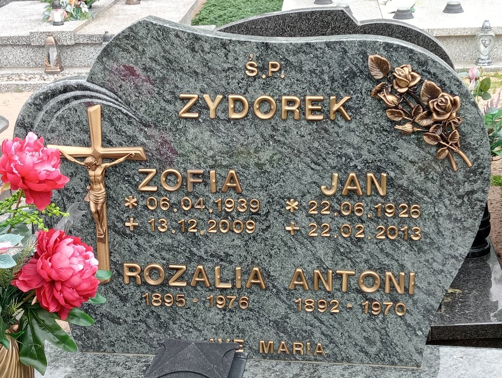 Zofia Zydorek 1939 Dobrzyca - Grobonet - Wyszukiwarka osób pochowanych